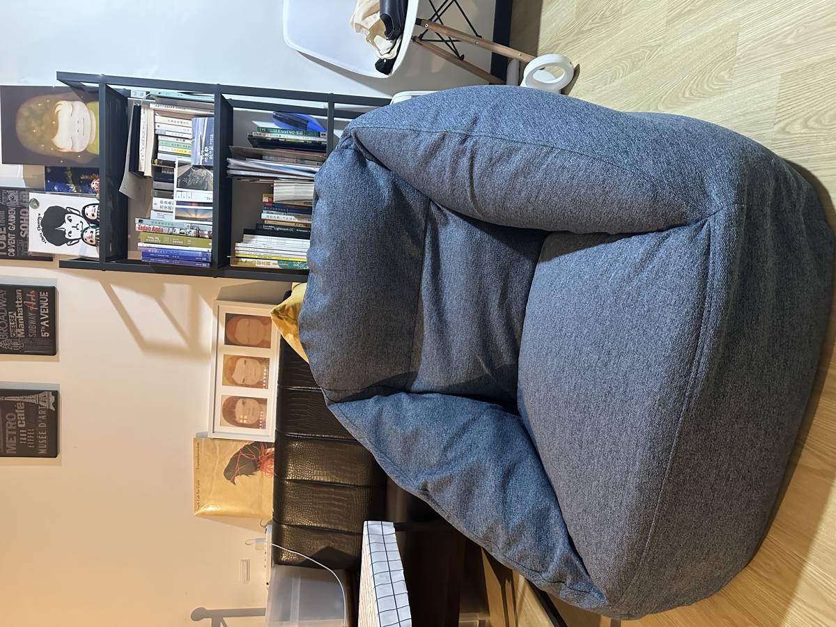 MUJI 充氣沙發 /藍色（八成新）